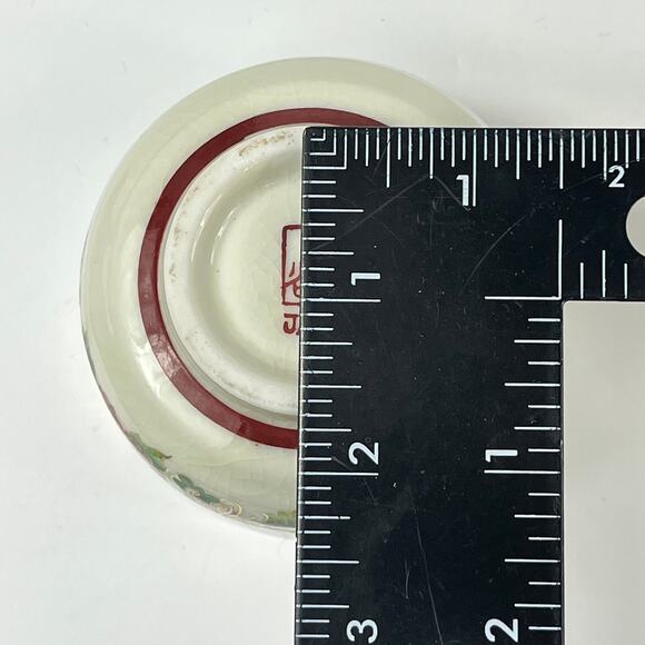 Vintage Japanese Sake Tea Cup Gold Leaf Haiku Floral Replacement Kutani 1960s - Picture 9 of 11